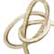 17" Gold Link Abstract Sculpture with Black Base